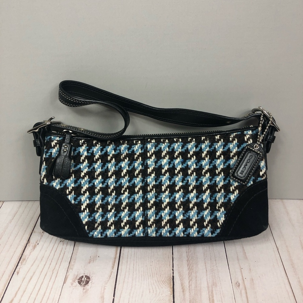 Vintage Y2K Coach Blue Baguette Shoulder Bag NWOT